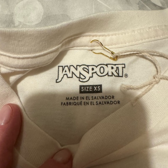 Jansport s/s 70s Snail crewneck tee in cream. Size XS. NWT - Picture 3 of 4